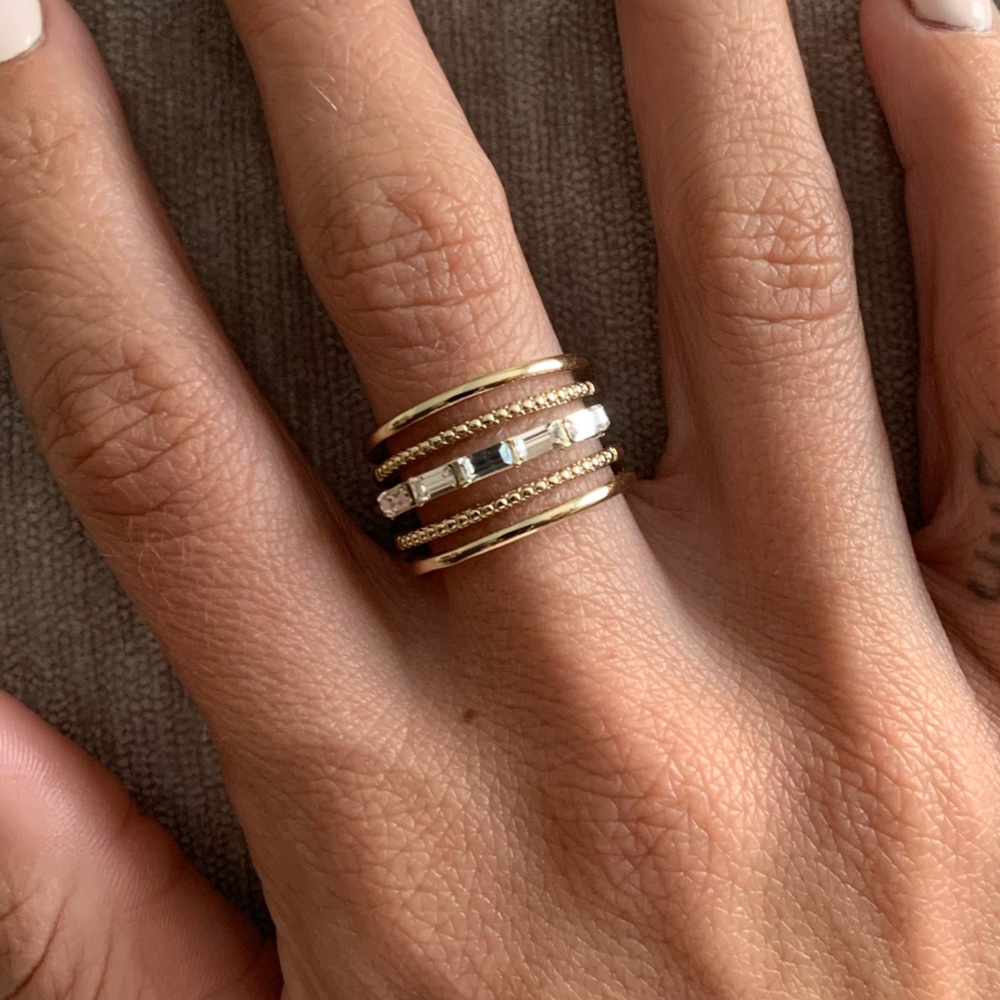 Gold ring cluster